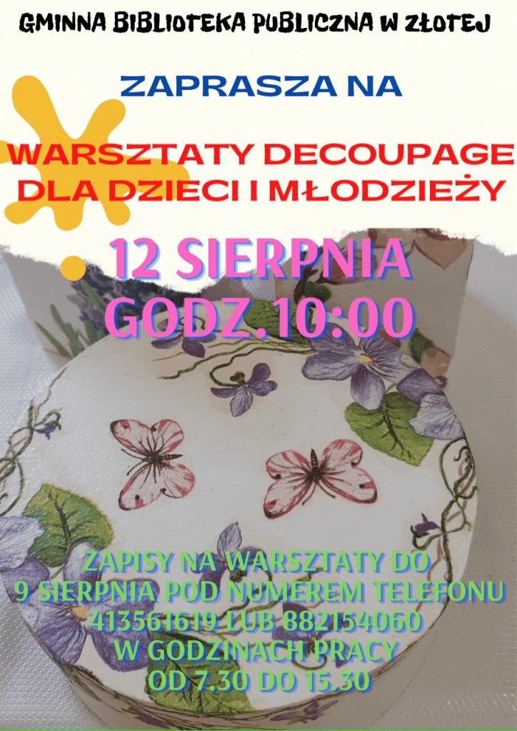 Warsztaty decoupage