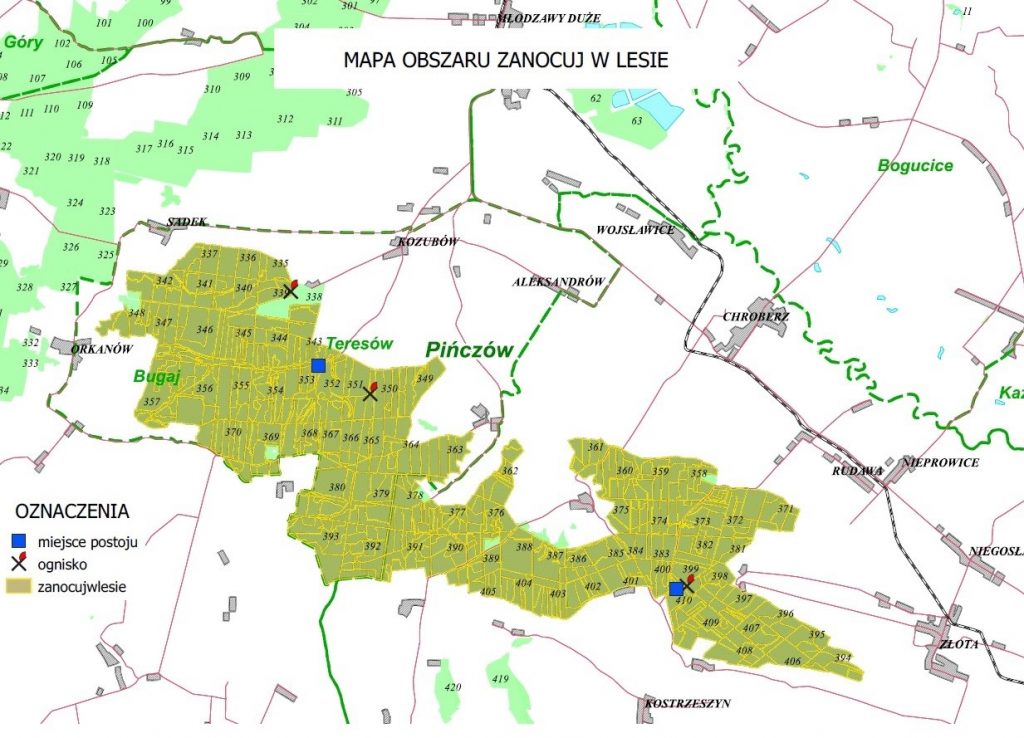 mapa las rudawa